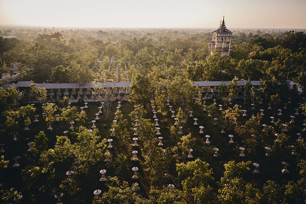 Champ de bouddha à Monywa