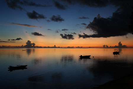 Coucher de soleil à Moorea Coucher de soleil à Moorea