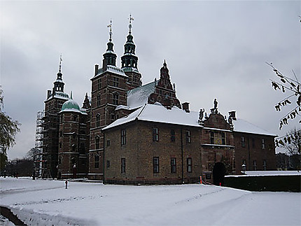 Rosenborg Slot sous la neige