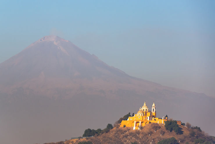 Puebla et le Popocatépetl