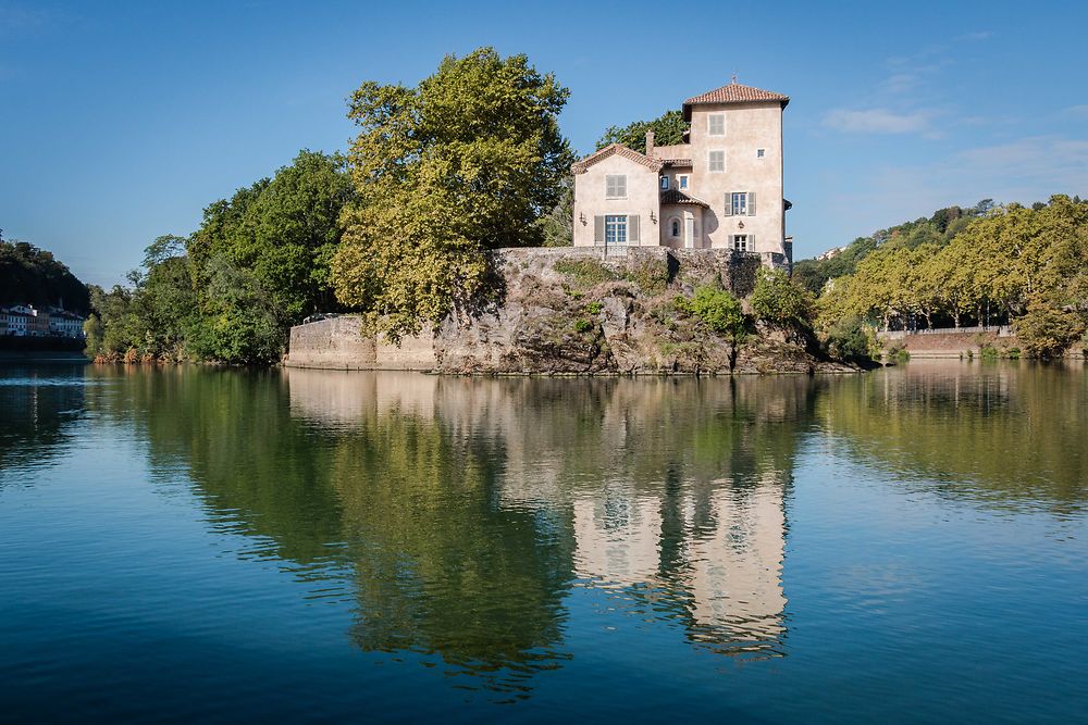 L'Ile Barbe, côté nord, sur la Saône à Lyon