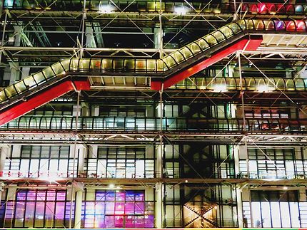 Le centre Pompidou de nuit
