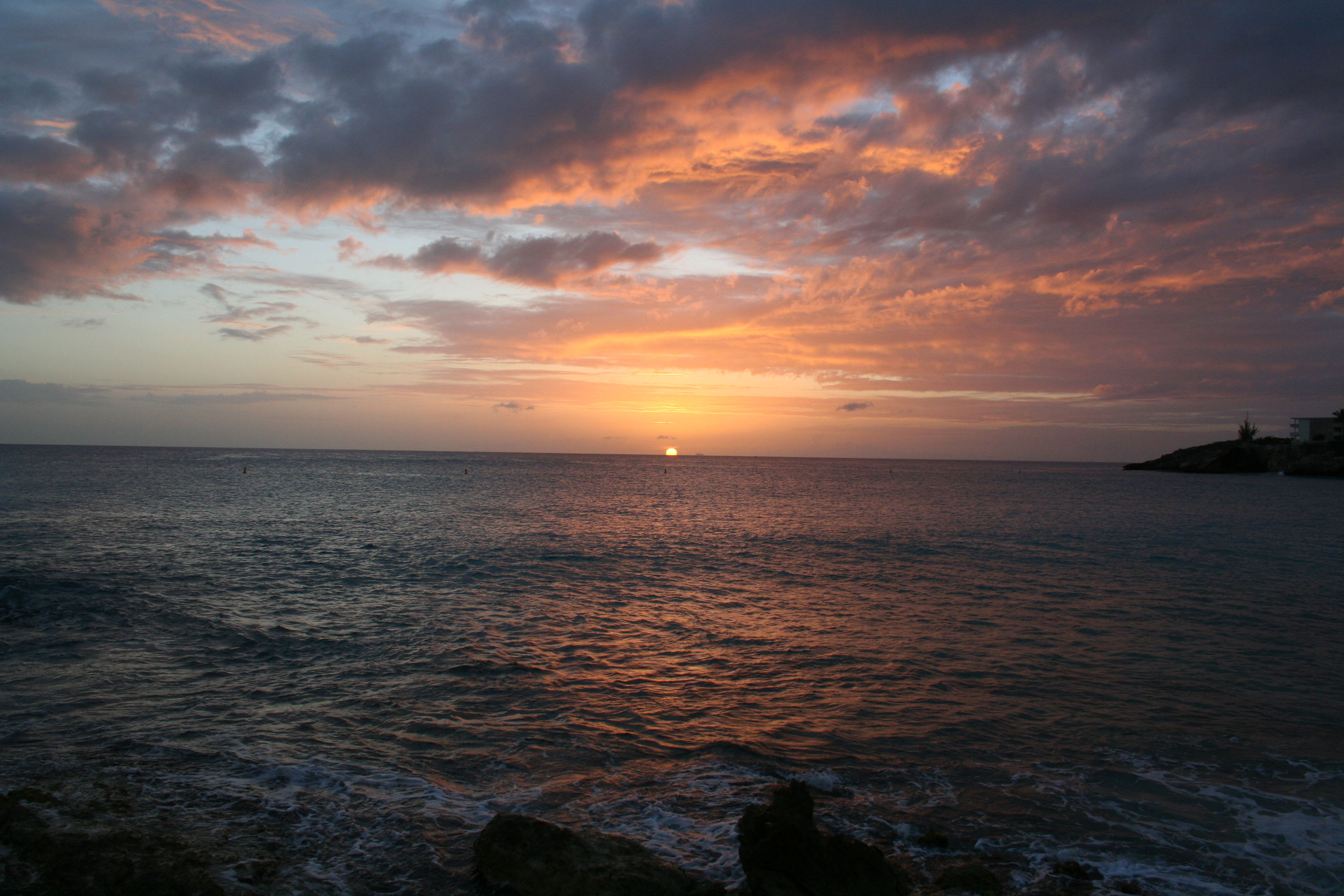 One of many beautiful sunsets of Maho Beach