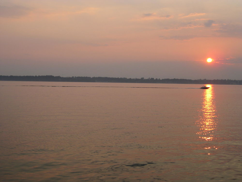 Coucher de soleil sur le lac Champlain