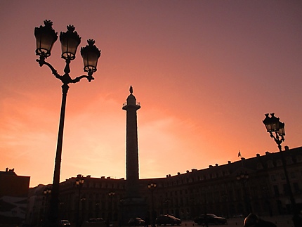 Soleil couchant sur la Place Vendôme