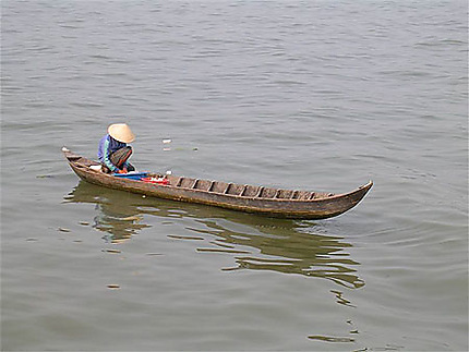 Pêcheur sur le Mékong