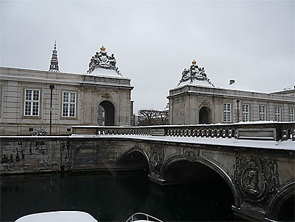 Christiansborg Slot sous la neige