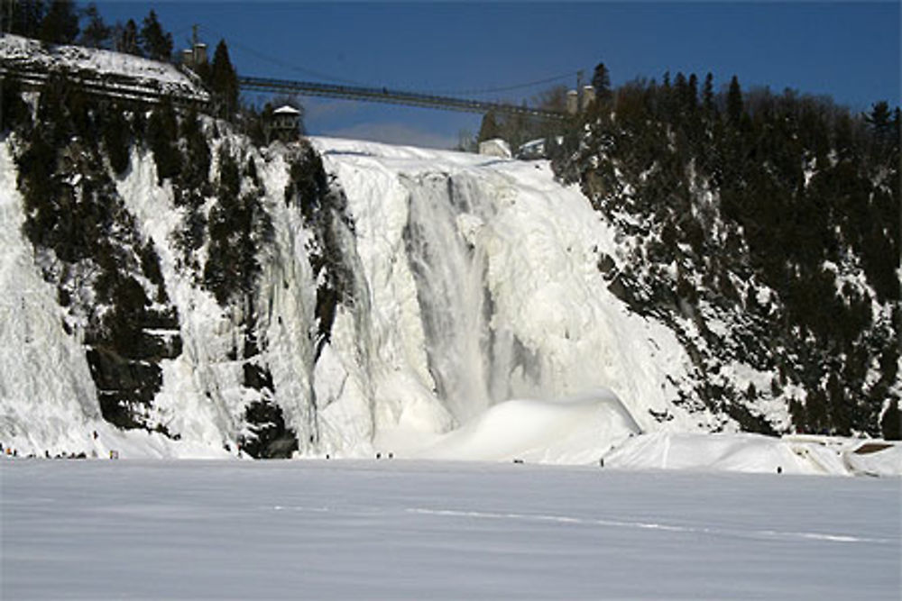 Chutes Montmorency à Quebec-escalade de glace