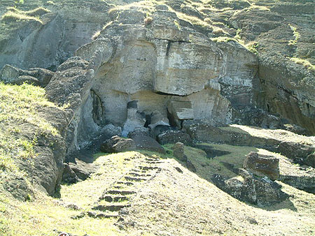 La carrière des moais La carrière des moais
