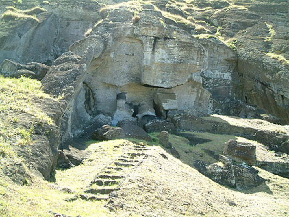 La carrière des moais