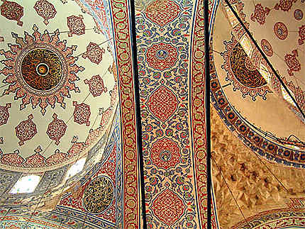 Plafond de la mosquée bleue