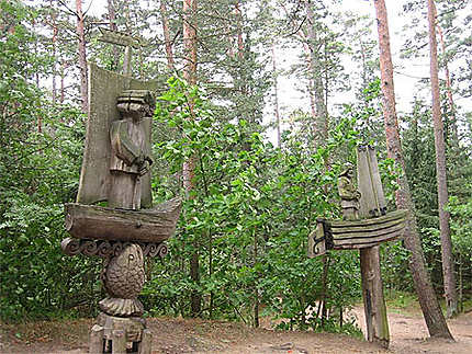 Parc de sculptures de bois à Juodkranté