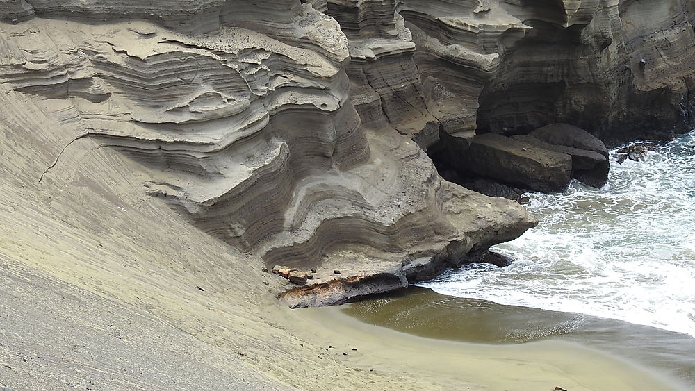 Green sand beach