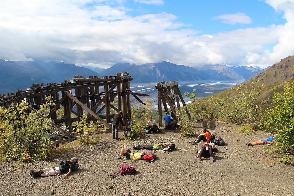 Repos à la descente du "Bonanza Mine trail"