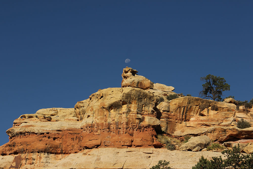 Coucher de lune à Cohab Canyon