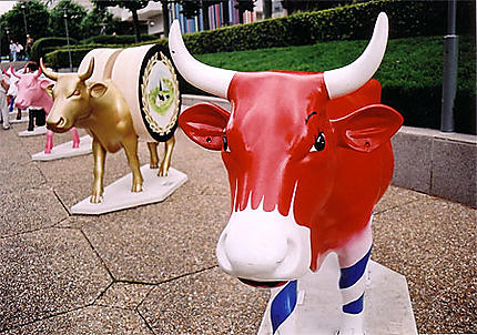Expo vaches à la Défense