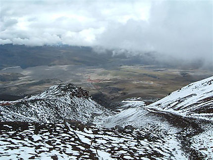La vallée du Cotopaxi (vue depuis le volcan)