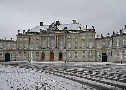 Amalienborg sous la neige