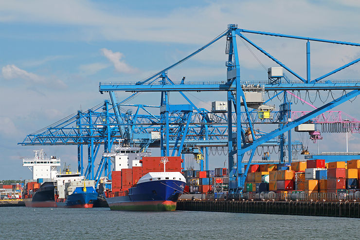 Dans le port de Rotterdam