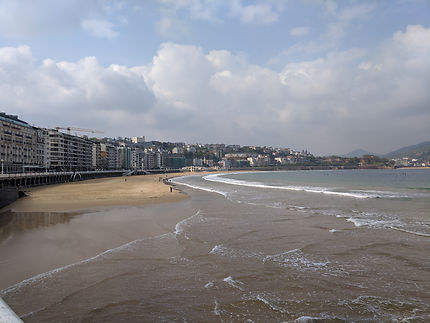 La Concha de Donostia vue de l'est