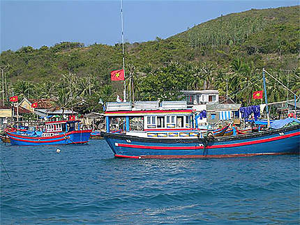 Bateaux colorés à Nha Trang
