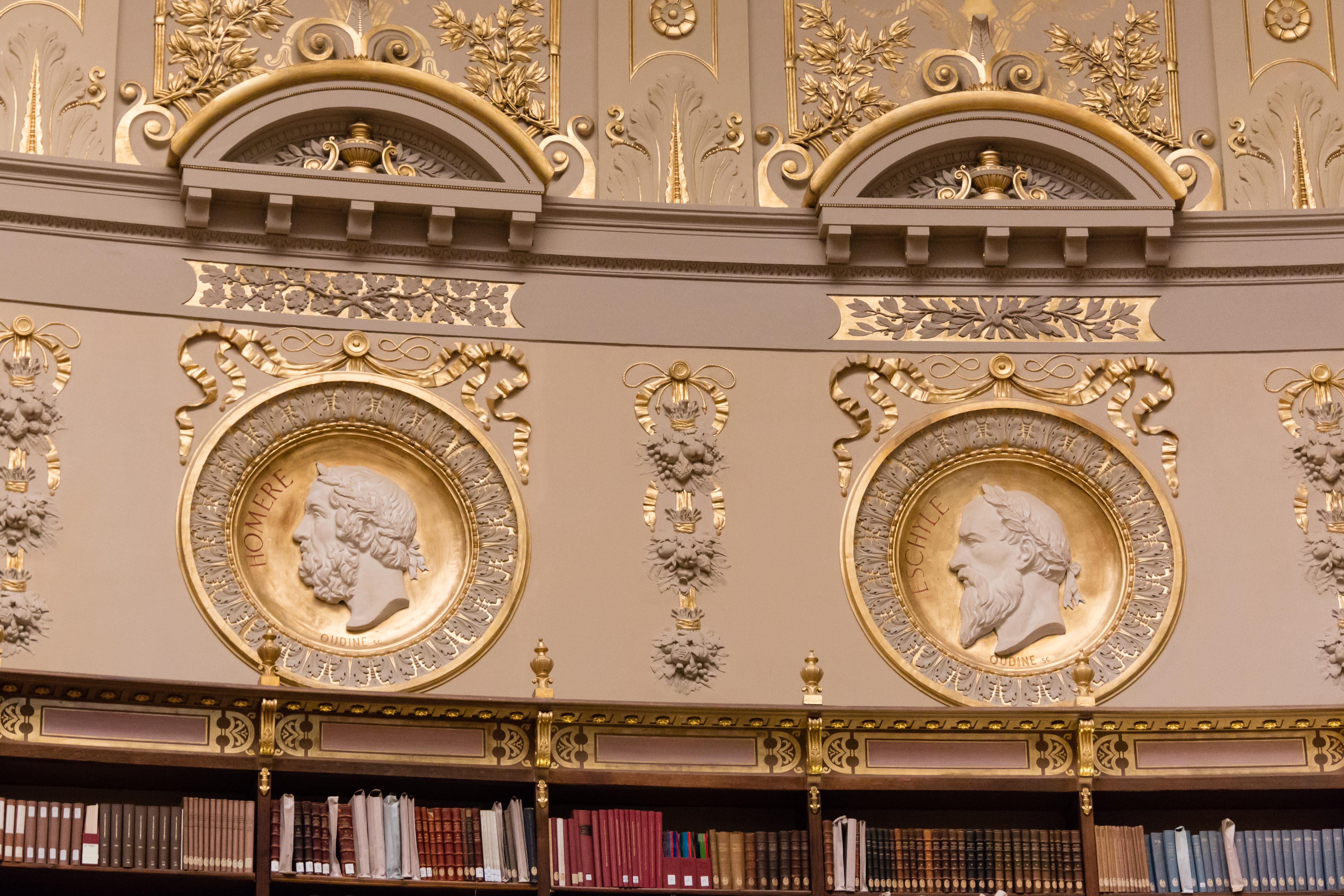 Médaillons d'hommes de lettres, Salle Labrouste Médaillons d'hommes de lettres, Salle Labrouste