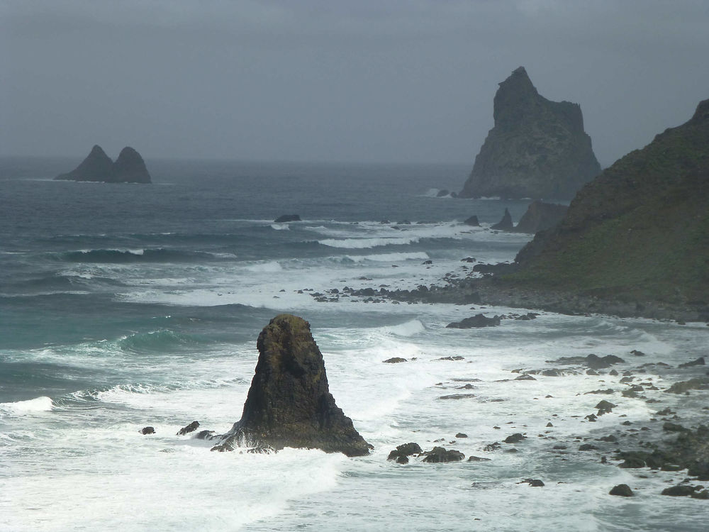 Pointe sous la brume à Roques de Anaga