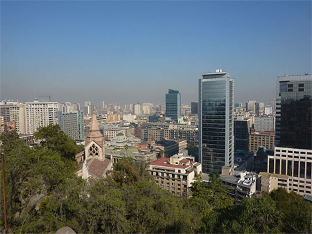 Eglise, buildings & smog