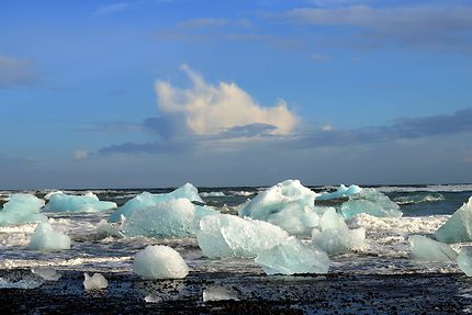 Icebergs sur la plage