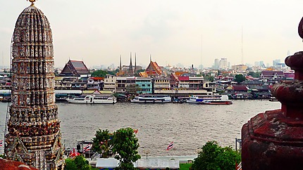 Vue sur Chao Phraya river