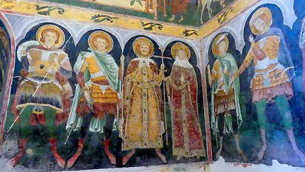 Détails du monastère d'Arbore, en Roumanie