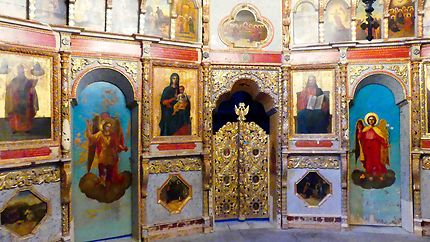 Intérieur du monastère d'Arbore, Roumanie