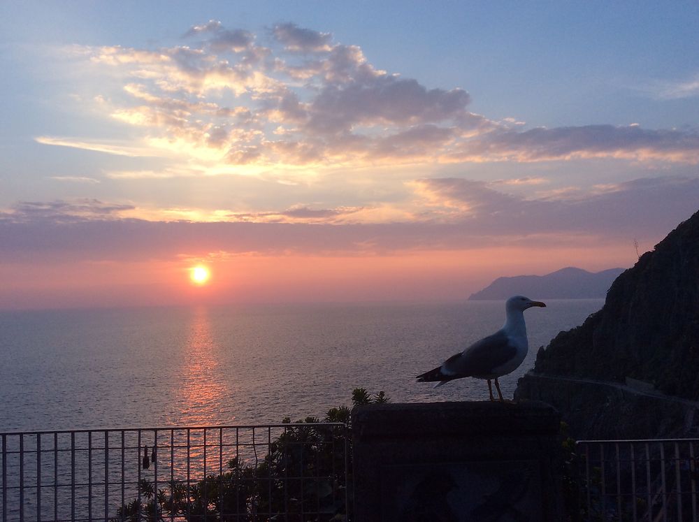 Coucher de soleil à Riomaggiore