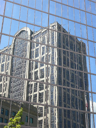 Reflet dans la tour Jonh Hancock Reflet dans la tour Jonh Hancock