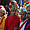 Cinq Bouddha dans la Fête de KUMARI
