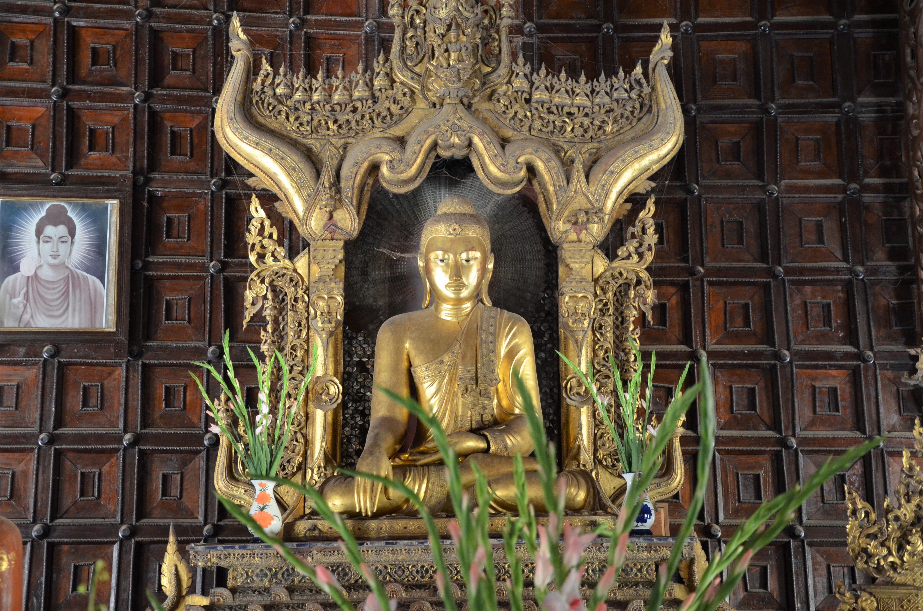 Bouddha, monastère Shwe In bin