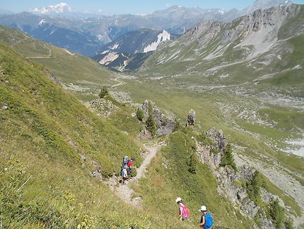 Dans la Vanoise, le Mont-Blanc à l'horizon