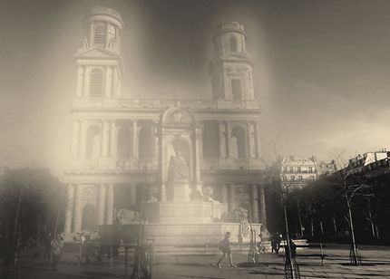 Jour de brouillard Place Saint Sulpice
