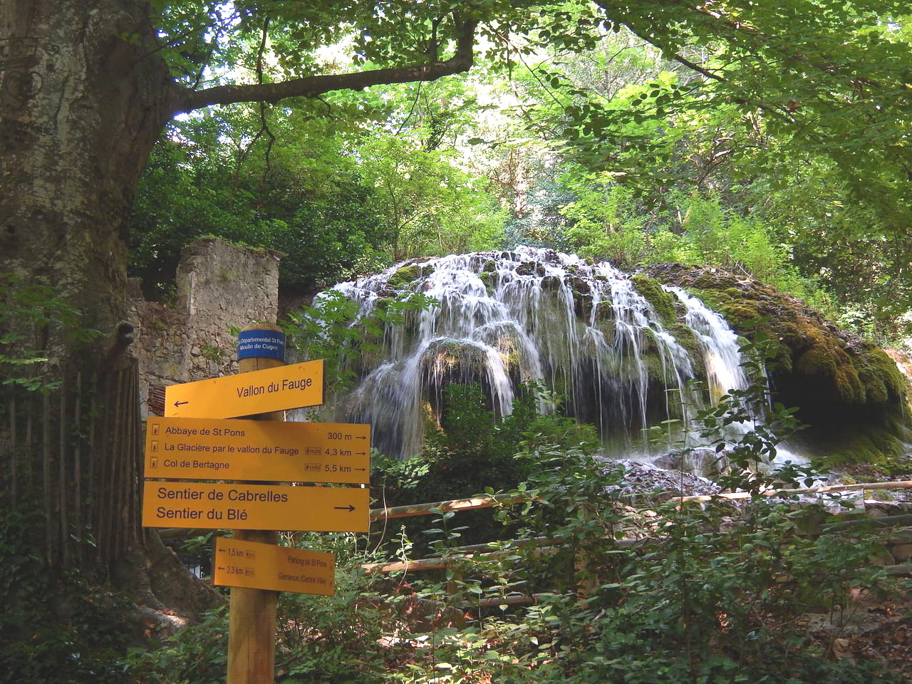 Fontaine dans le parc de St Pons Fontaine dans le parc de St Pons