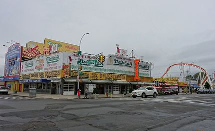 Nathan's famous hot dog, Coney Island