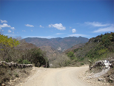 La descente vers la vallée de San Manuel La descente vers la vallée de San Manuel