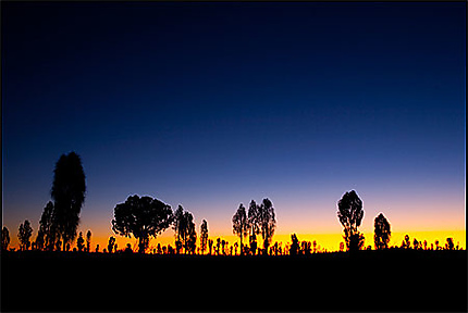 Coucher de soleil à Uluru sans Uluru