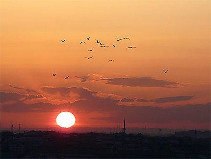 Coucher du soleil vu de la Tour de Galata