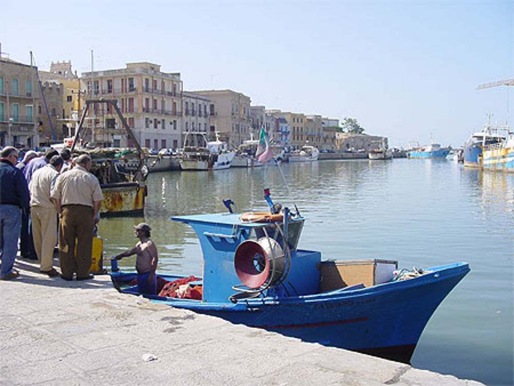 Le port à l'embouchure du fleuve Màzaro