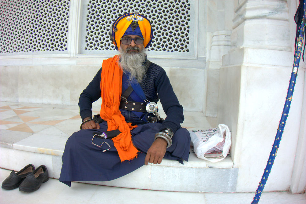 Sikh en costume traditionnel, Amritsar
