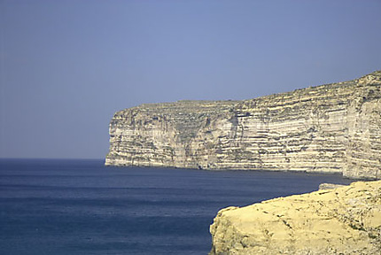 Falaise de Gozo à Xlendy Bay