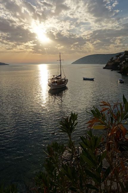 Coucher de soleil en Grèce