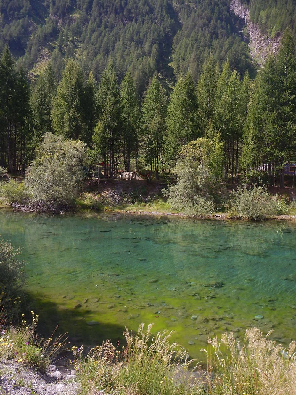 Petit étang au camping de Ristolas