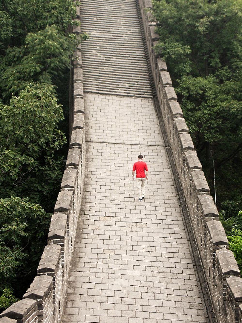 Marcheur sur la Grande Muraille