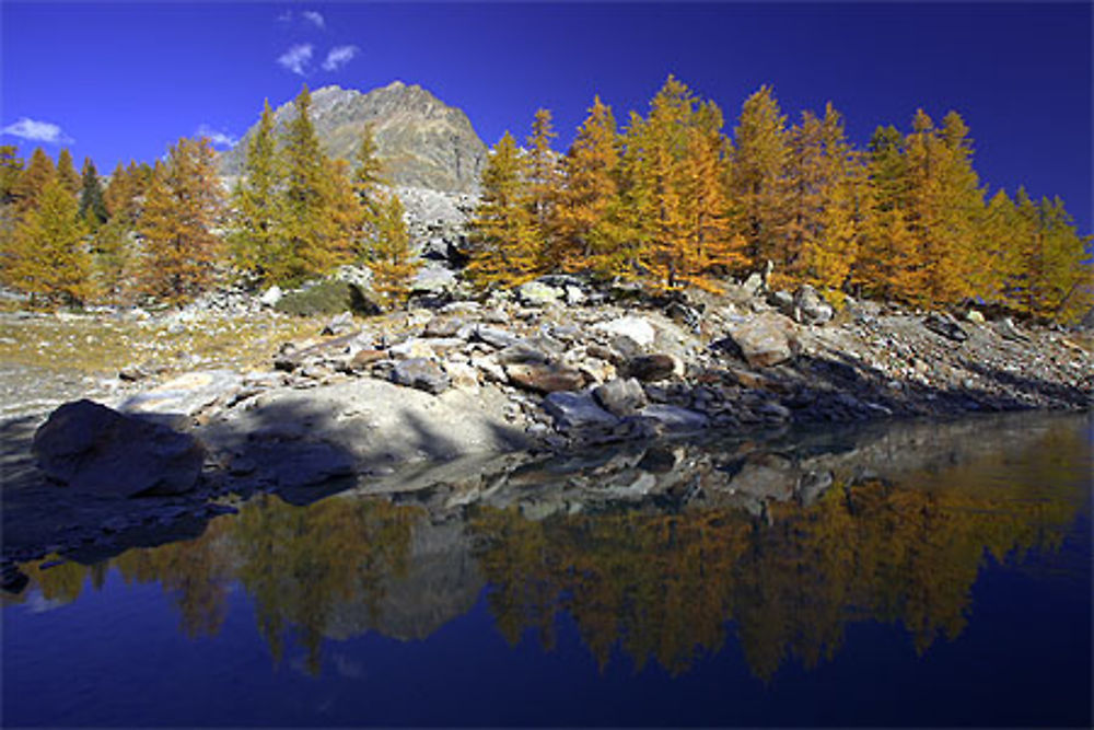 Réflections sur le lac de Miage